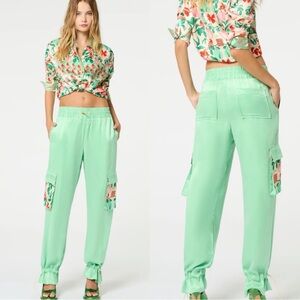 MUMA WORLD Pomelo Contrast Floral Cargo Pants Trousers